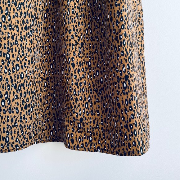 Who What Wear Long Sleeve Bold Button Leopard Print Belt Midi Dress S NWT - Picture 7 of 12